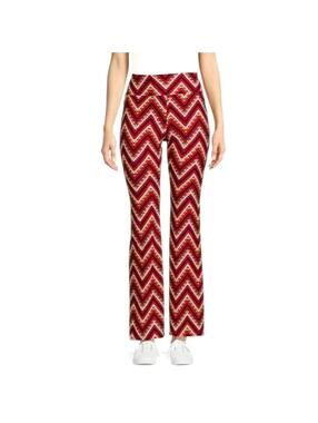 No Boundaries Chevron Flare Pants Juniors XL Red Black Stretch